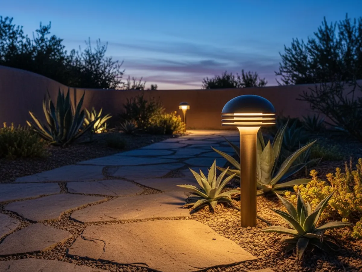 Outdoor Lighting detail work by a licensed electrician in Crest, CA